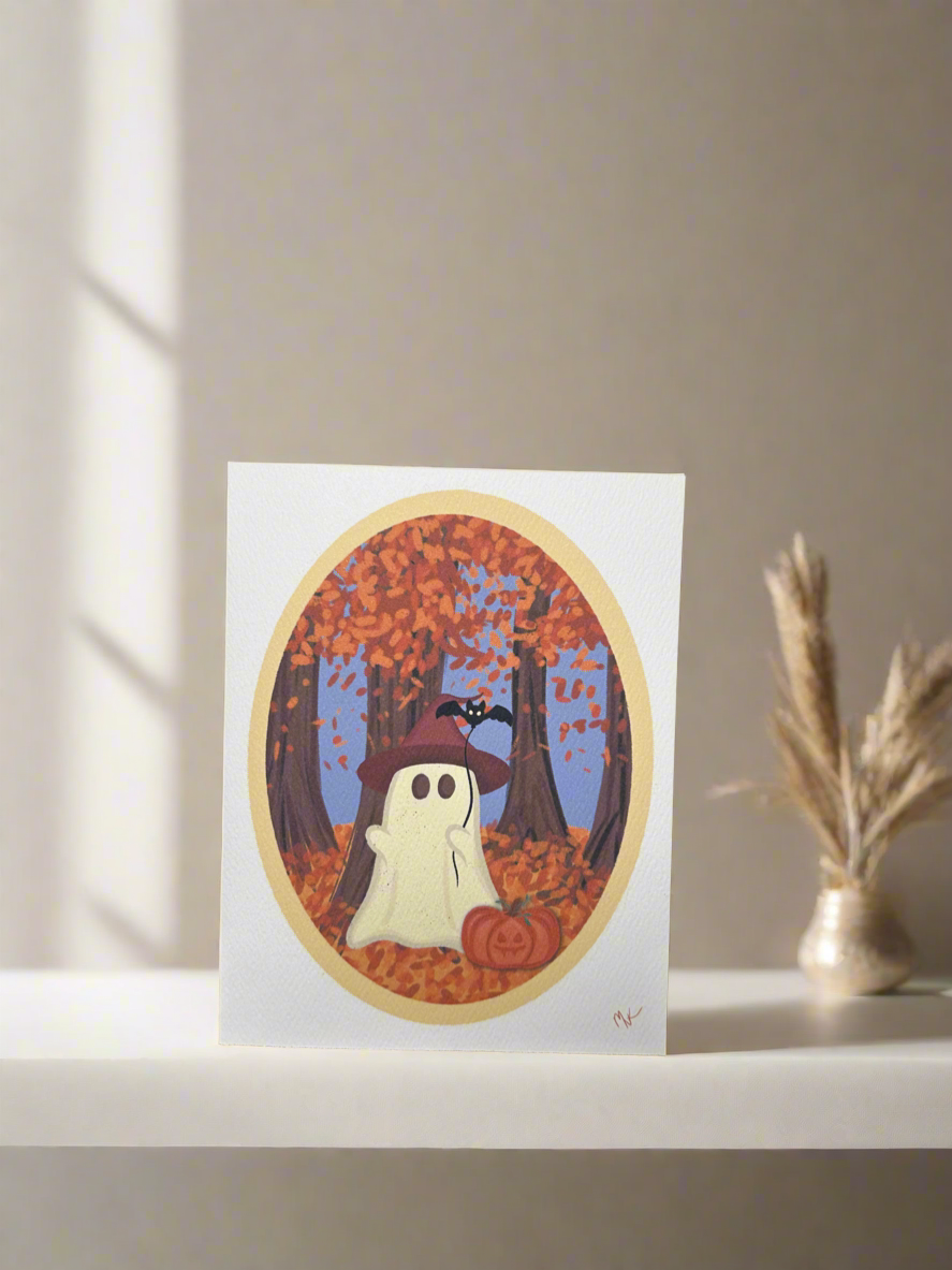 Taking the Bat for a Walk Greeting Card