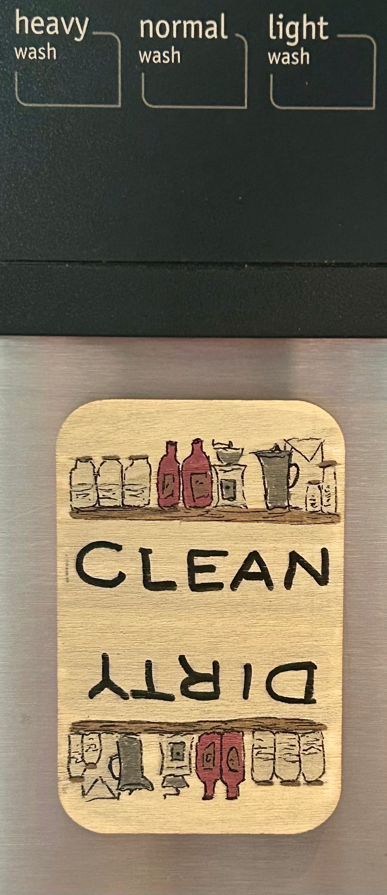 Magnetic Dishwasher Sign - Pantry Shelves