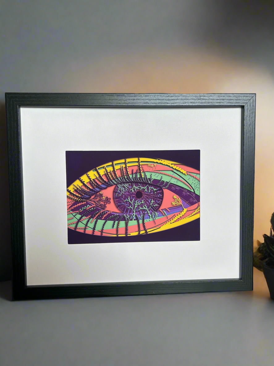 “Phototrophic Sight”; Papercut Effect Digital Art Print