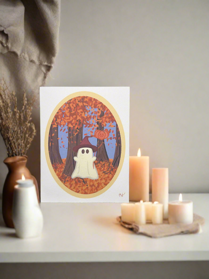Pumpkin Balloon Greeting Card
