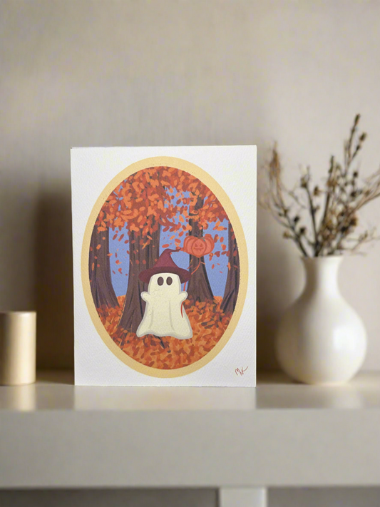 Pumpkin Balloon Greeting Card