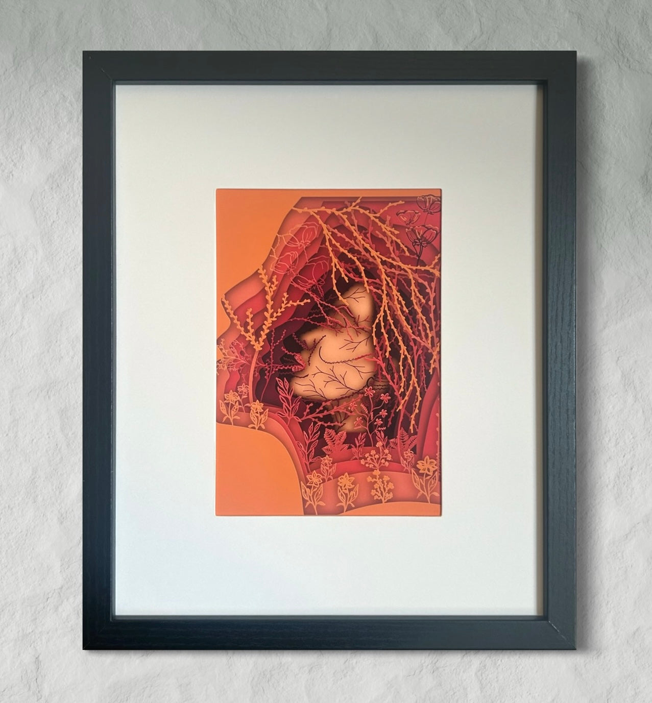 Stoma’s Whisper; Papercut Effect Digital Art Print