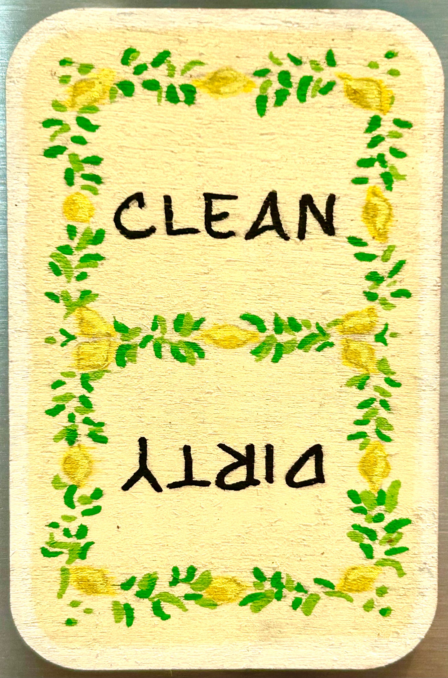 Magnetic Dishwasher Sign - Lemony Fresh
