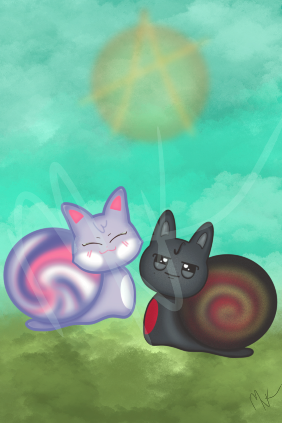 Snail.iteez; Digital Art Prints; Snail Cats, Bear, Dogs, Squirrel, Bunny