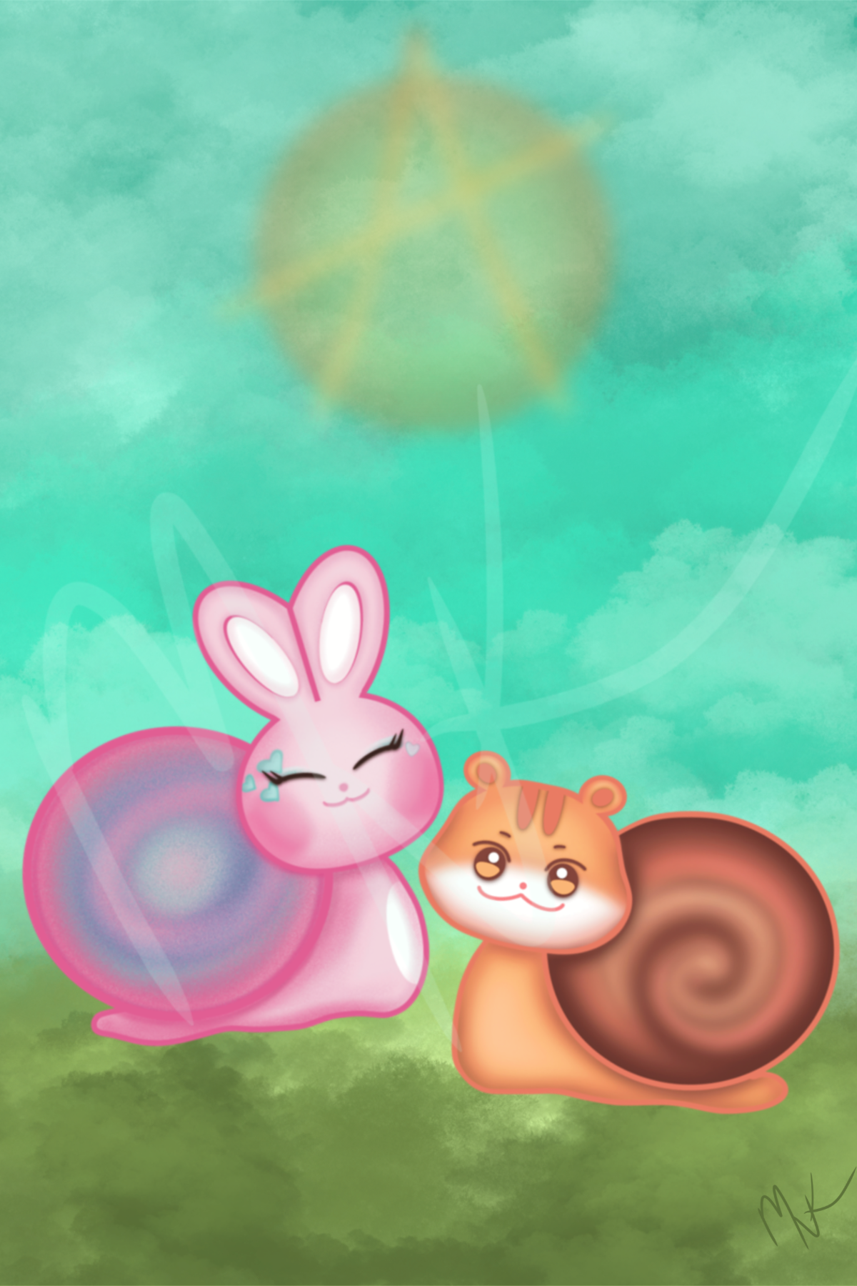 Snail.iteez; Digital Art Prints; Snail Cats, Bear, Dogs, Squirrel, Bunny