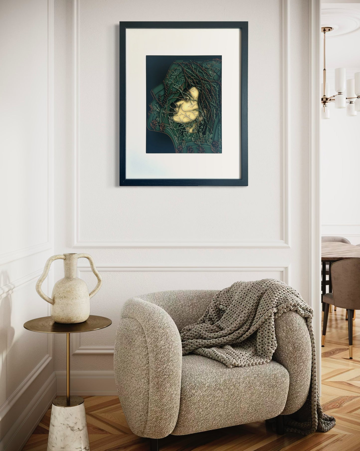 Stoma’s Whisper; Papercut Effect Digital Art Print