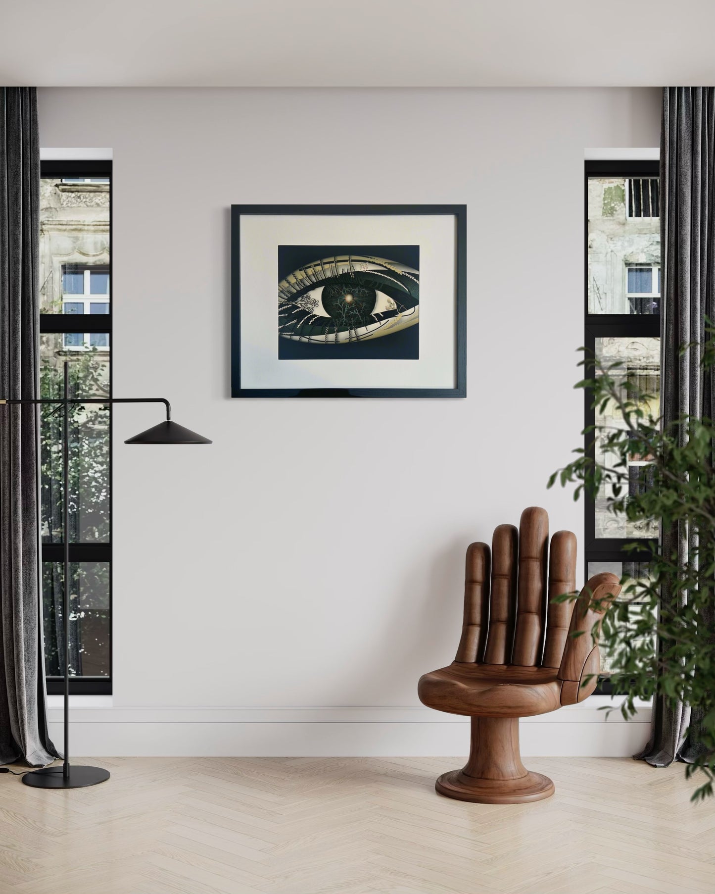 “Phototrophic Sight”; Papercut Effect Digital Art Print