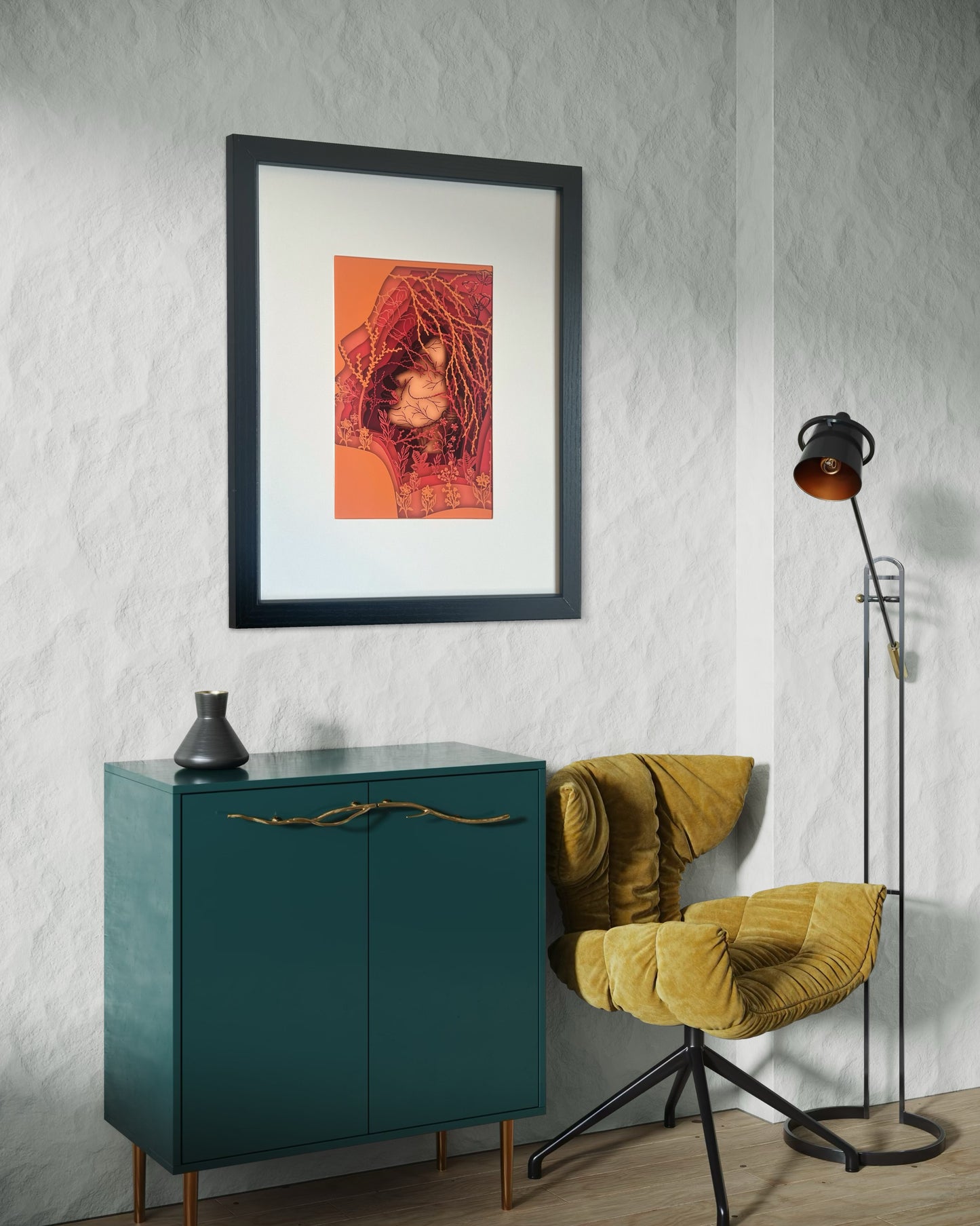 Stoma’s Whisper; Papercut Effect Digital Art Print